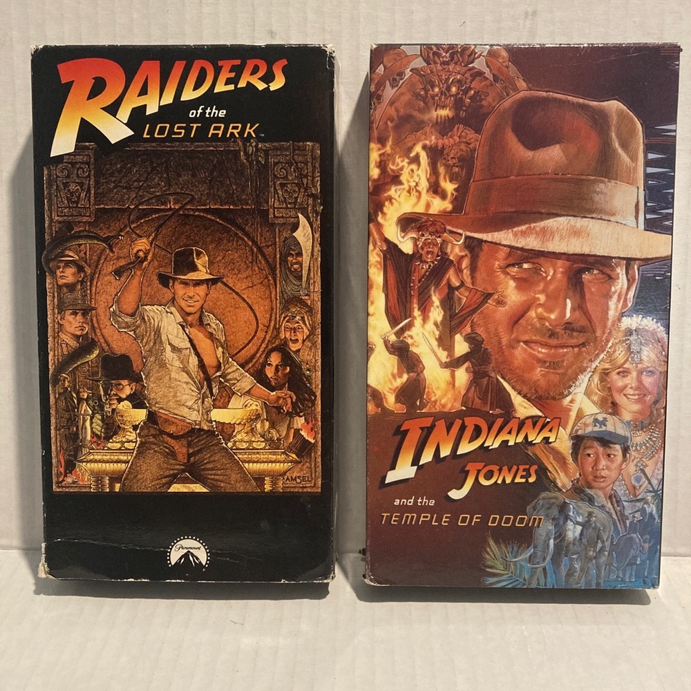 Indiana Jones Bundle VHS Temple of Doom and Raiders of the Lost Ark